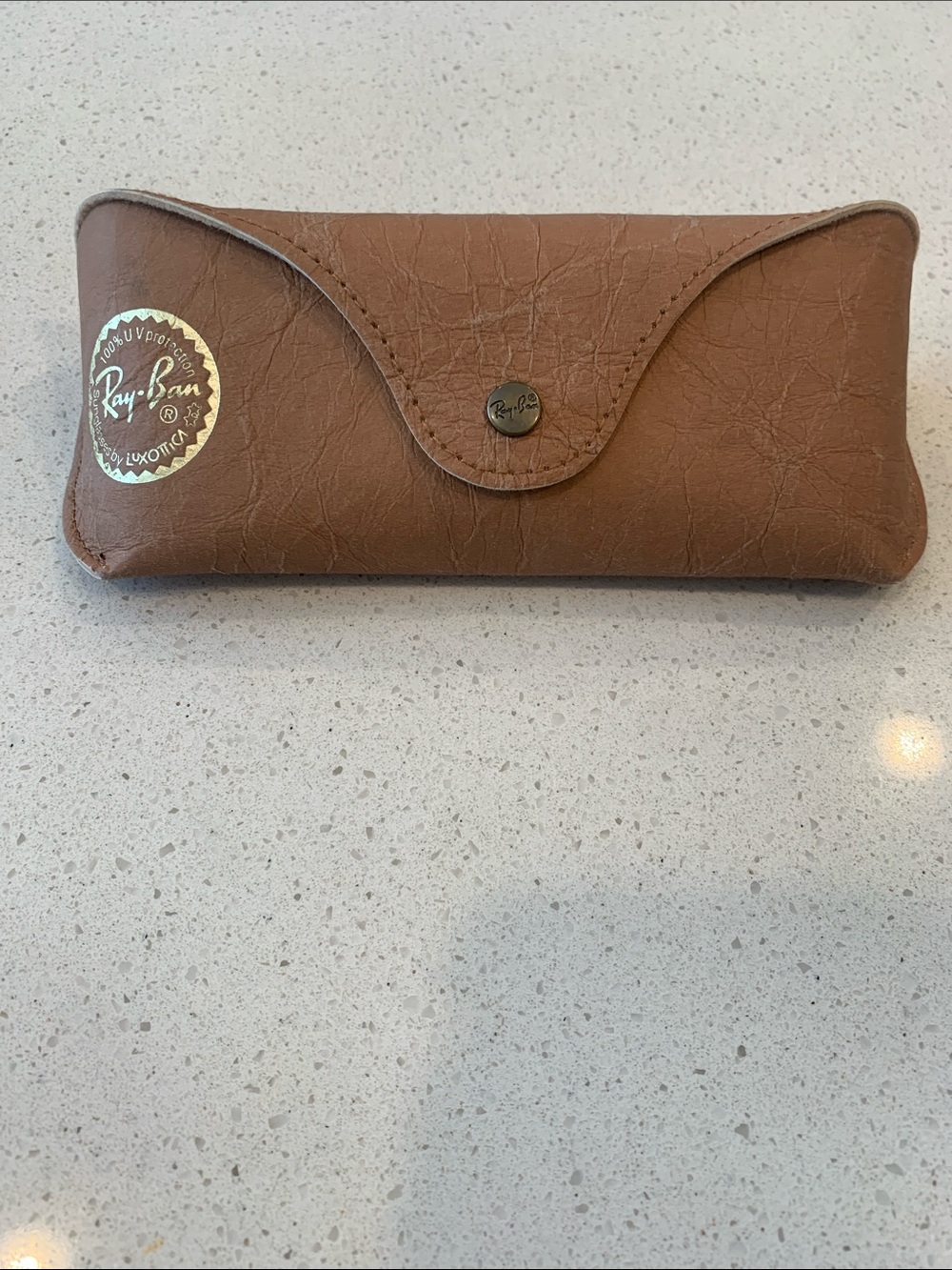 Ray-Ban Sunglass Case Tan brown